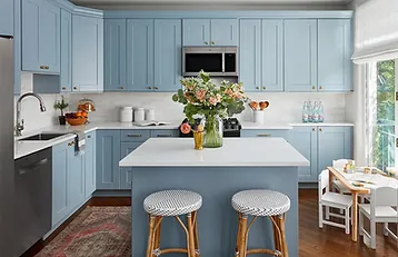 Blue Kitchen Cabinets Painting